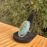Turquoise Ring Sterling Silver Fringe