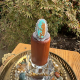 Turquoise Ring Sterling Silver Fringe