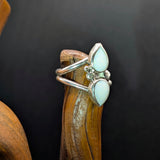 Dual Pinfire Australian Boulder Opal Ring