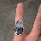 Dendritic Opal With Sterling Silver Leaves