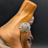 Square Australian Matrix Opal Ring