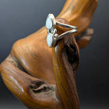 Dual Pinfire Australian Boulder Opal Ring