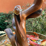 Amber Glass Scarab Ring