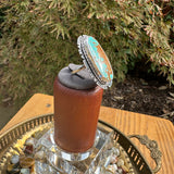 Turquoise Ring Sterling Silver Fringe