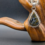 Burr Creek Black Butte Lake Agate Jasper Hand cabbed stone Pendant