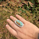 Turquoise Ring Sterling Silver Fringe