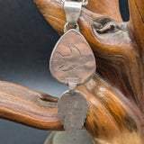 Dual Opal Pendant - Dendritic Opal Above & Matrix Opal Below