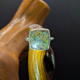 Square Australian Matrix Opal Ring