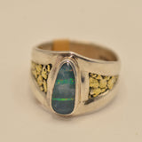 Australian Opal & Gold Nugget Ring